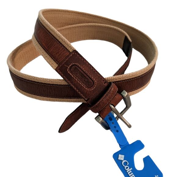 Columbia Canvas and Leather Belt size 44 - Picture 3 of 5